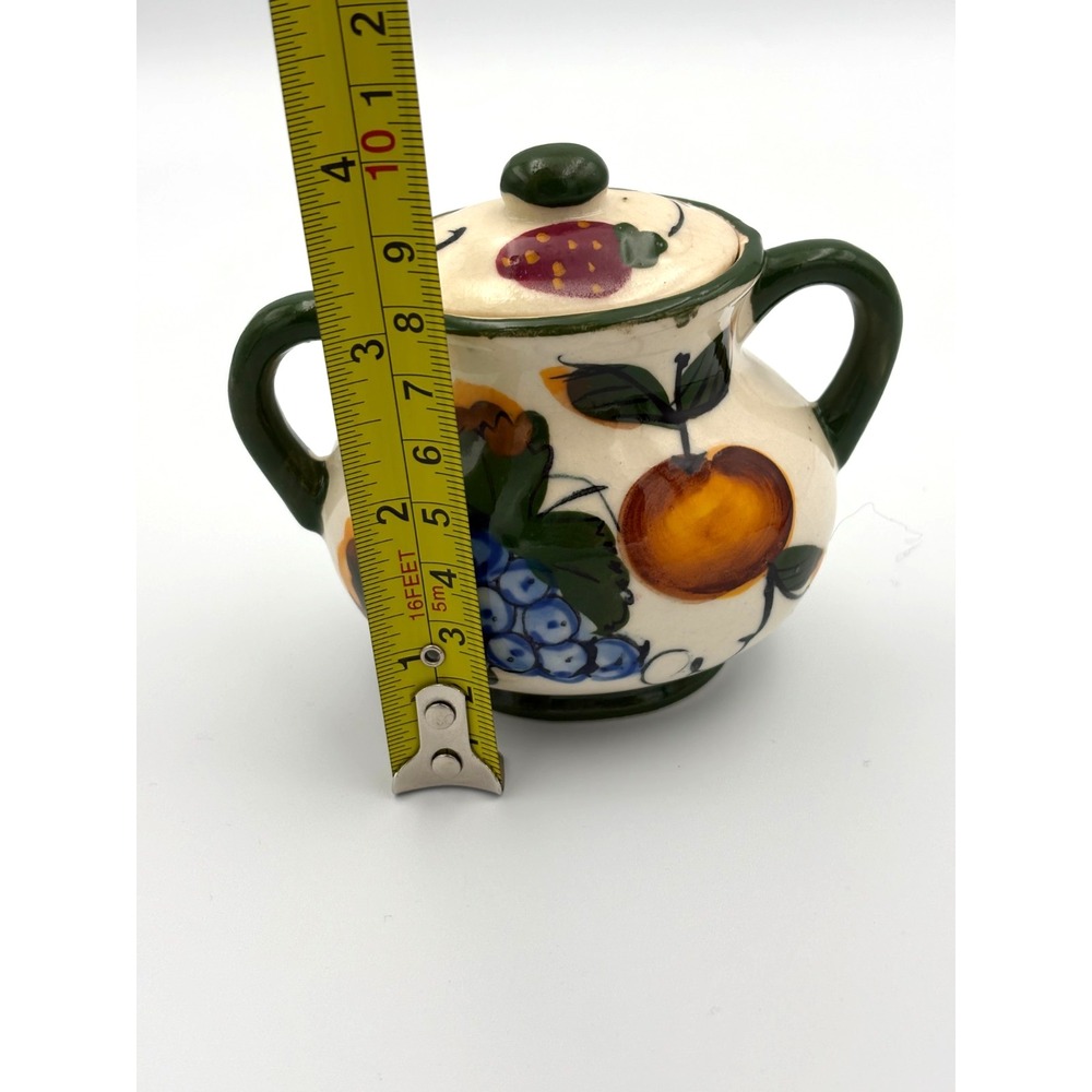 Vintage Hand Painted in Japan Fruit Theme Cream & Sugar Set - Picture 12 of 13